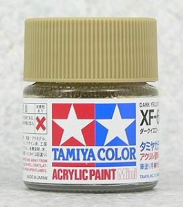 TAMIYA 壓克力系水性漆 10ml 暗黃色 XF-6
